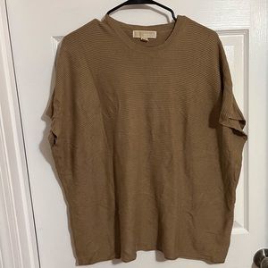 Tan, shirt sleeve sweater